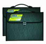 Портфель пластиковый с тканевой окантовкой, 12 отделений.