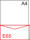 Конверт бумажный формат Е65 (110х220мм)