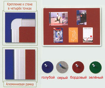 Текстильная доска в алюминиевой рамке ALU23.